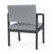 Lesro Lenox Steel Wide Guest Chair Metal Frame, Charcoal, RS Fog Upholstery LS1201 - alternate 2